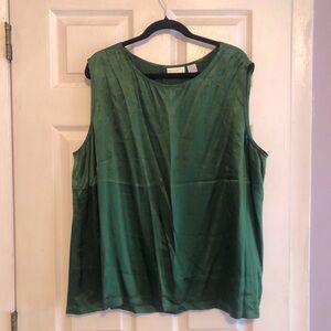 ELIZABETH Liz Claiborne TANK TOP Silk Green Sz 22